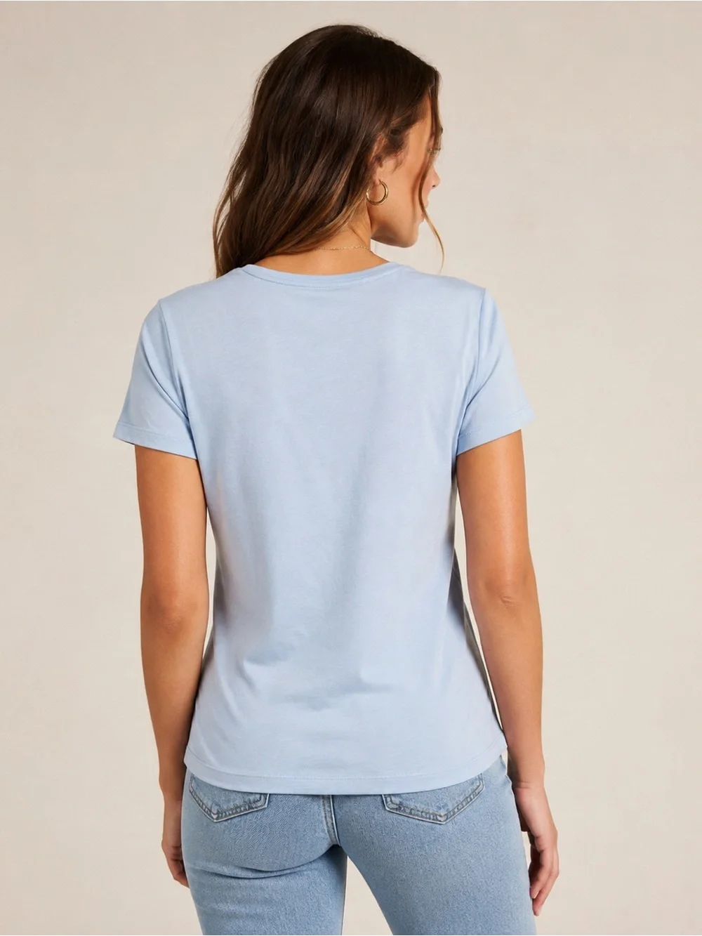 J. CREW collector preppy Graphic tee Watercolor Heart light blue color SM NWT